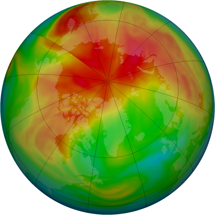 Arctic ozone map for 14 March 2005